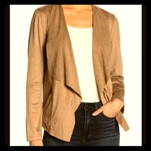 Vigoss faux suede drape blazer